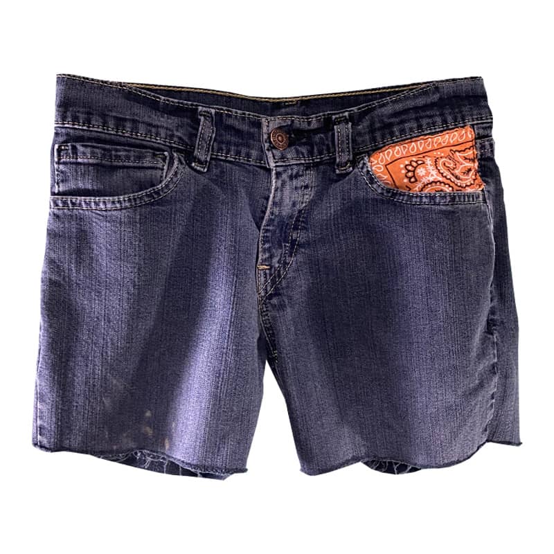 Short denim customisé